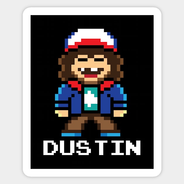 Pixel Dustin Stranger Things Sticker by Rebus28